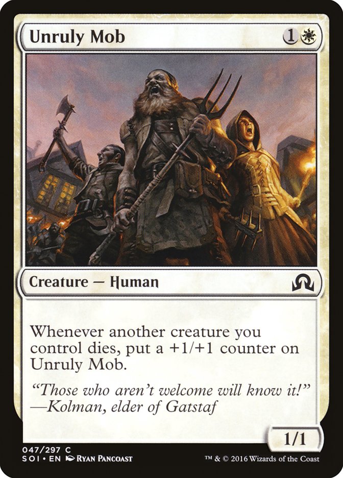 Unruly Mob [Shadows over Innistrad] MTG Single Magic: The Gathering | Red Claw Gaming