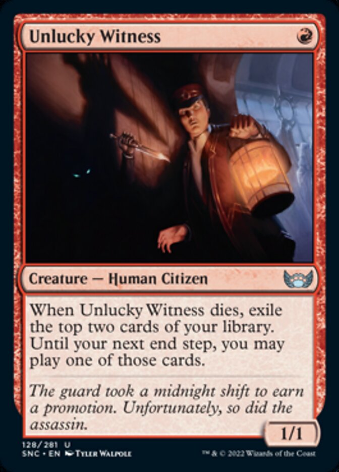 Unlucky Witness [Streets of New Capenna] MTG Single Magic: The Gathering | Red Claw Gaming