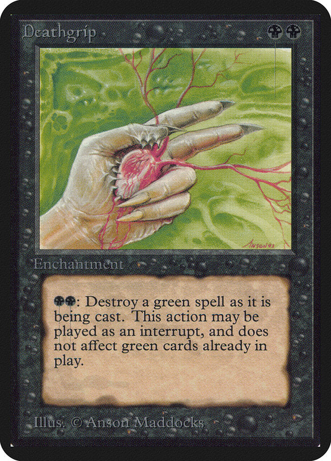 Deathgrip [Alpha Edition] MTG Single Magic: The Gathering | Red Claw Gaming