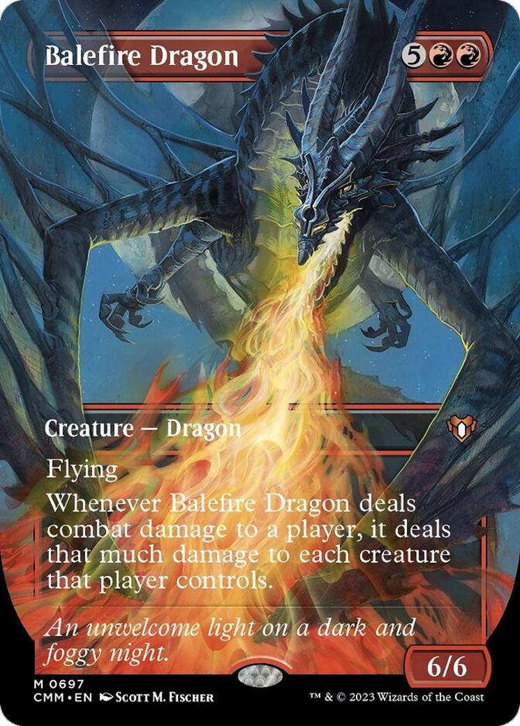 Balefire Dragon (Borderless Alternate Art) [Commander Masters] MTG Single Magic: The Gathering | Red Claw Gaming