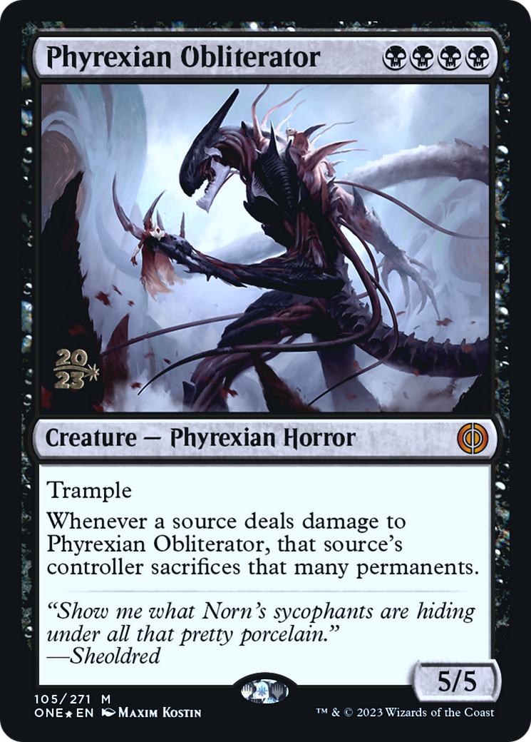 Phyrexian Obliterator [Phyrexia: All Will Be One Prerelease Promos] MTG Single Magic: The Gathering | Red Claw Gaming