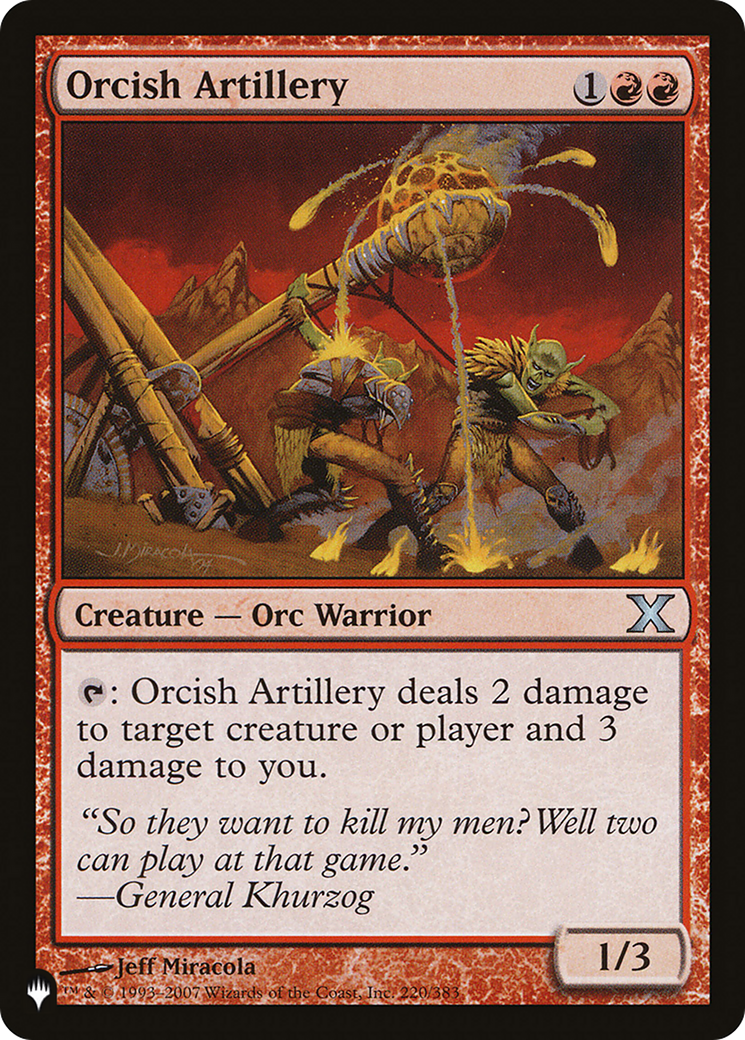 Orcish Artillery [The List] MTG Single Magic: The Gathering | Red Claw Gaming