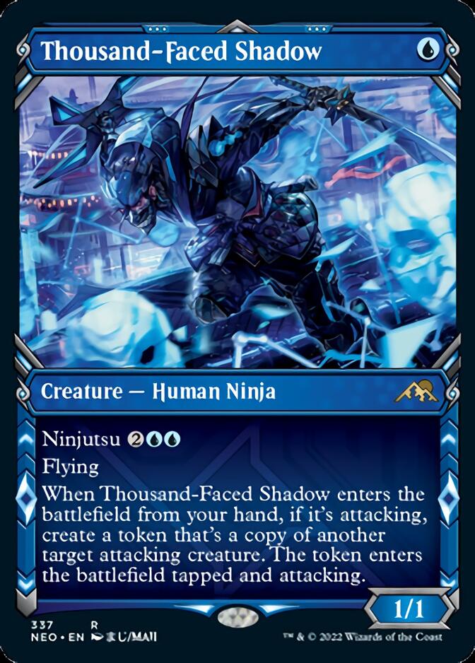 Thousand-Faced Shadow (Showcase Ninja) [Kamigawa: Neon Dynasty] MTG Single Magic: The Gathering    | Red Claw Gaming