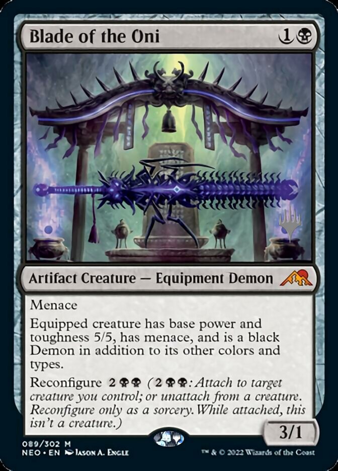 Blade of the Oni (Promo Pack) [Kamigawa: Neon Dynasty Promos] MTG Single Magic: The Gathering | Red Claw Gaming