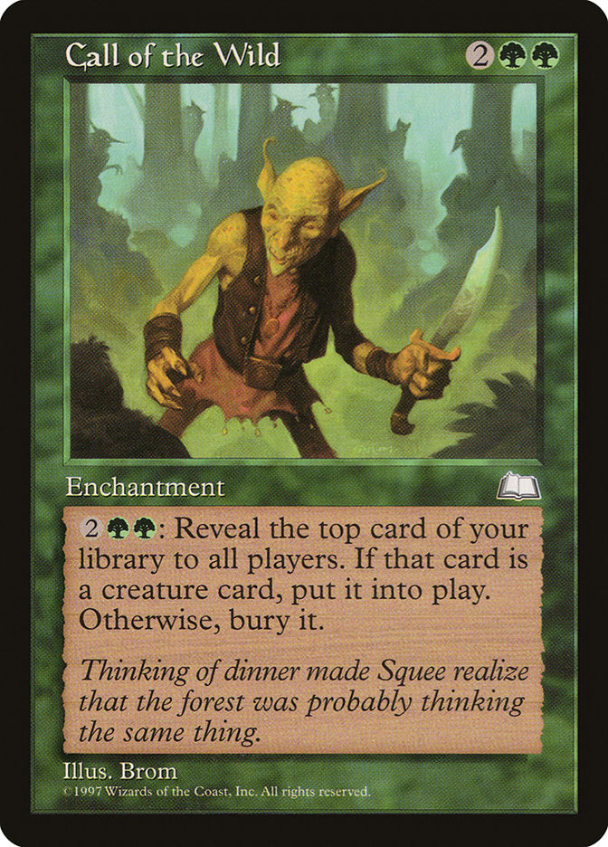 Call of the Wild [Weatherlight] MTG Single Magic: The Gathering | Red Claw Gaming