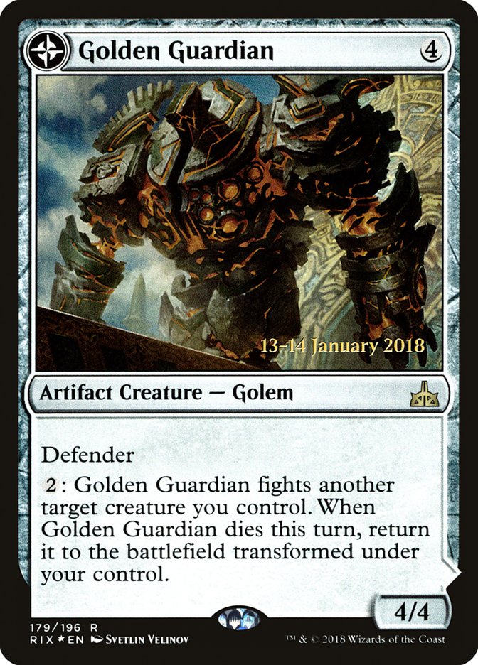 Golden Guardian // Gold-Forge Garrison [Rivals of Ixalan Prerelease Promos] MTG Single Magic: The Gathering | Red Claw Gaming