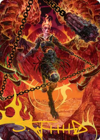 Zariel, Archduke of Avernus Art Card (Gold-Stamped Signature) [Dungeons & Dragons: Adventures in the Forgotten Realms Art Series] MTG Single Magic: The Gathering | Red Claw Gaming