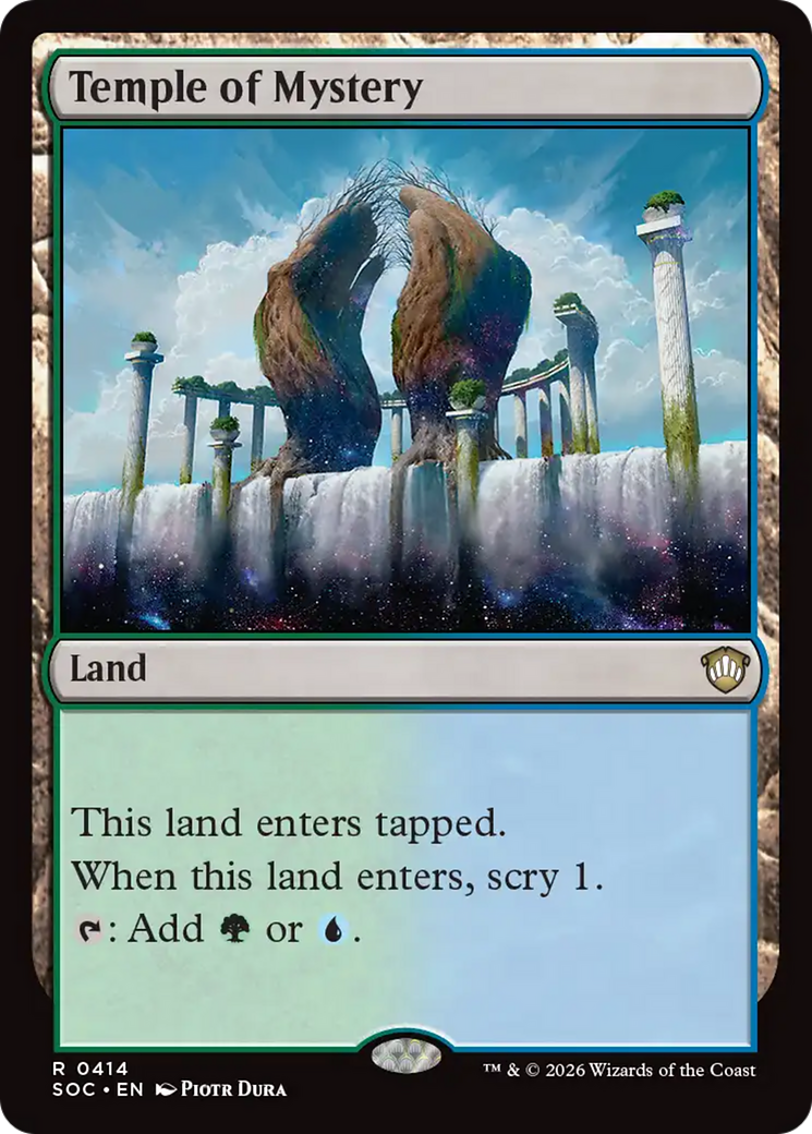 Temple of Mystery [Secrets of Strixhaven Commander] MTG Single Magic: The Gathering | Red Claw Gaming