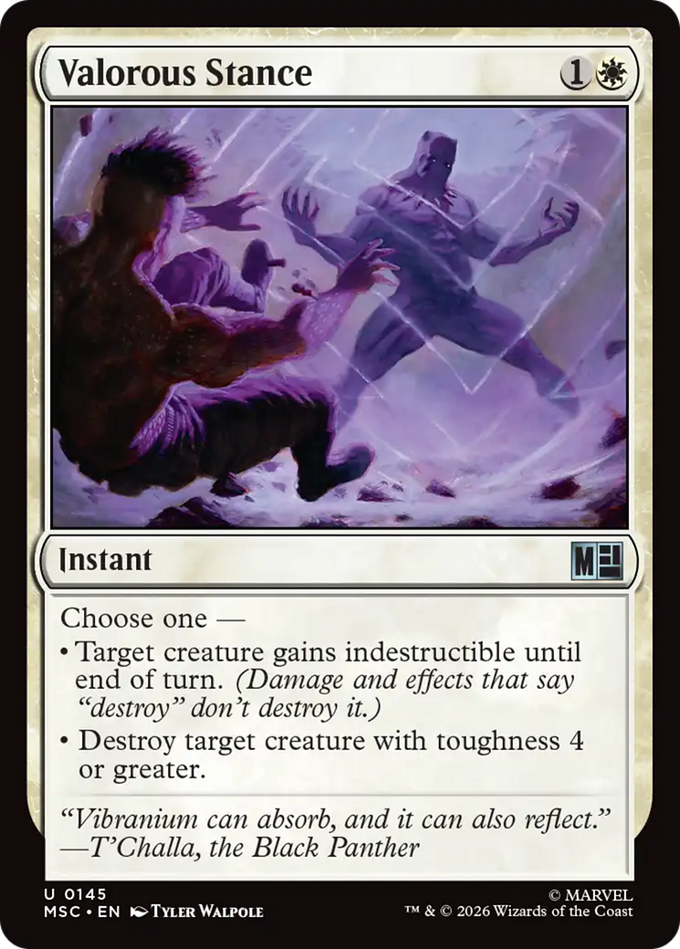 Valorous Stance (Surge Foil) [Marvel Super Heroes Commander] | Red Claw Gaming