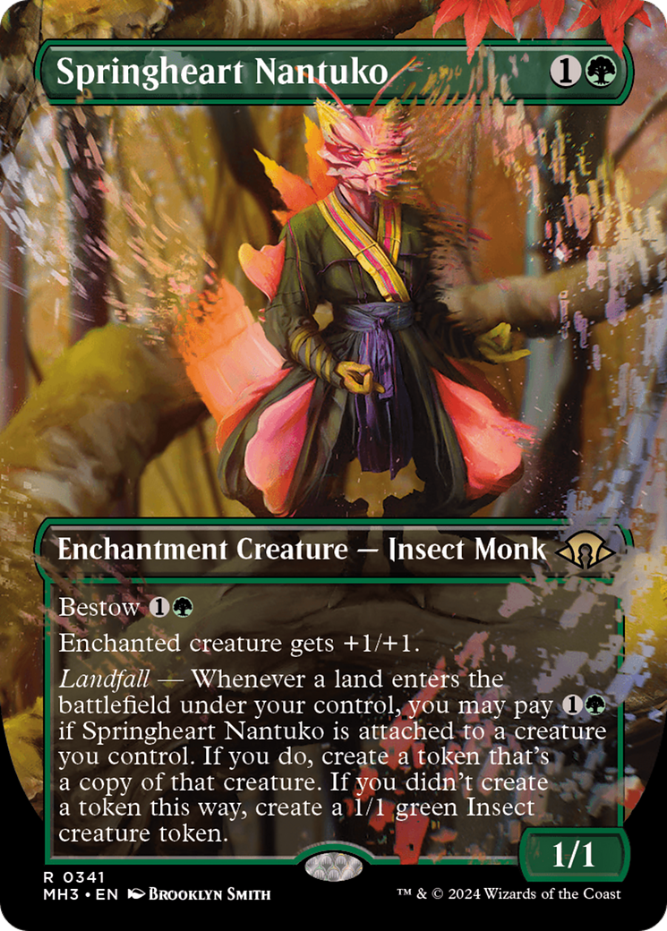 Springheart Nantuko (Borderless) [Modern Horizons 3] MTG Single Magic: The Gathering    | Red Claw Gaming
