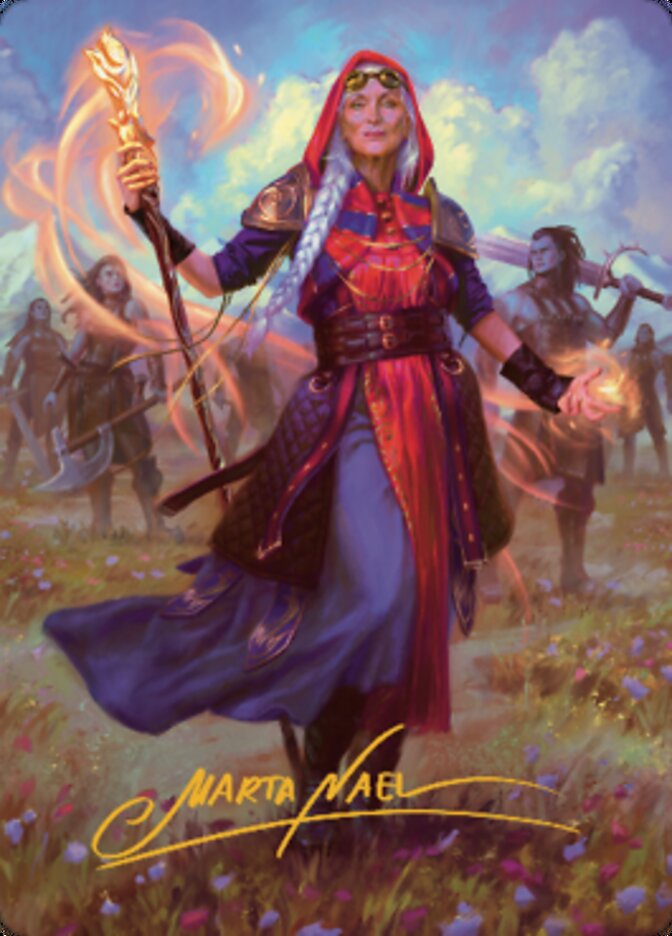 Jaya, Fiery Negotiator Art Card 1 (Gold-Stamped Signature) [Dominaria United Art Series] MTG Single Magic: The Gathering | Red Claw Gaming