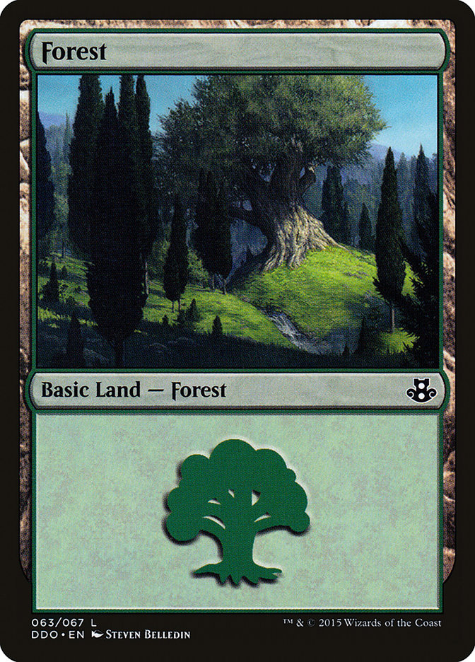 Forest (63) [Duel Decks: Elspeth vs. Kiora] MTG Single Magic: The Gathering    | Red Claw Gaming