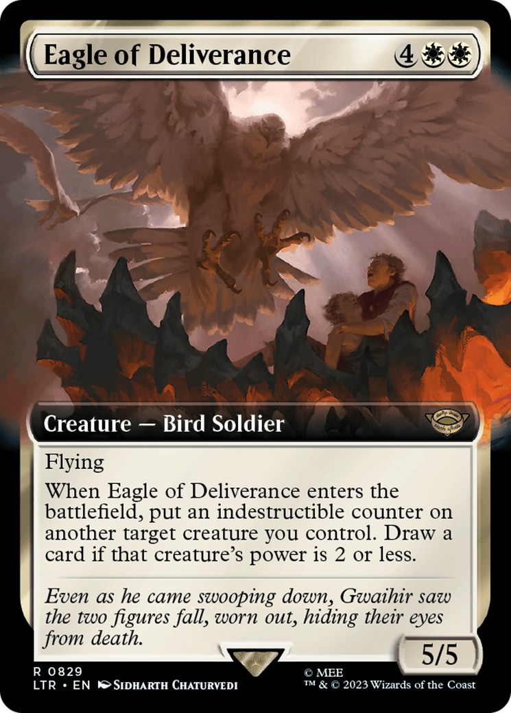 Eagle of Deliverance (Extended Art) [The Lord of the Rings: Tales of Middle-Earth] MTG Single Magic: The Gathering | Red Claw Gaming