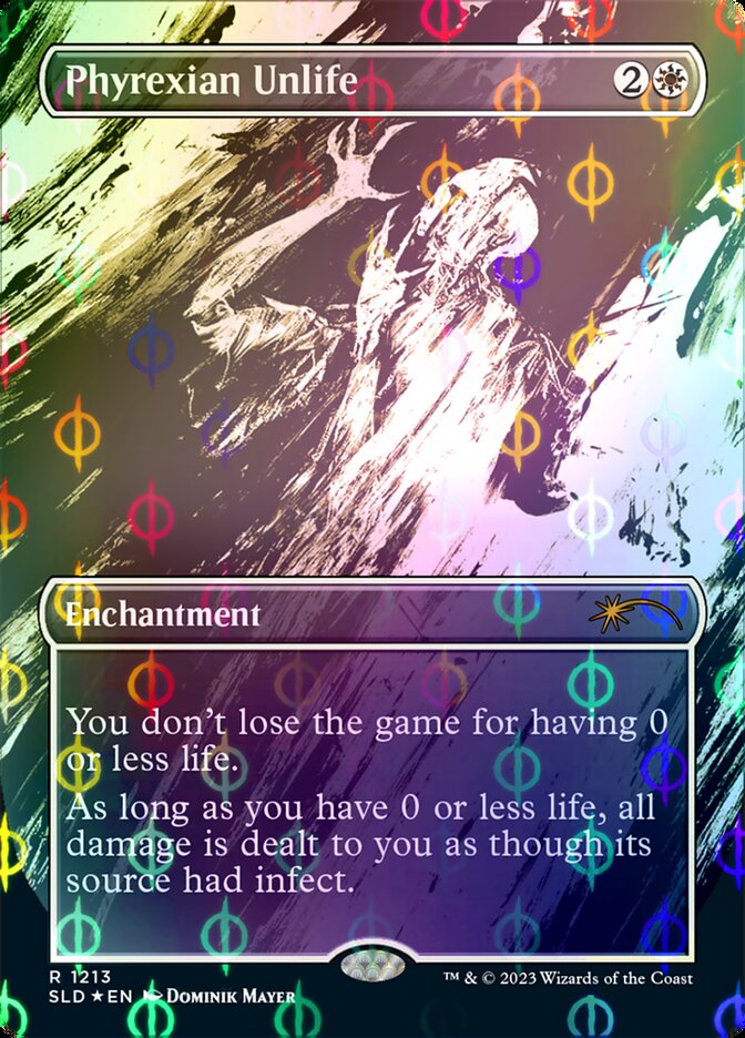 Phyrexian Unlife (Borderless Ichor Step-and-Compleat Foil) [Secret Lair Drop Series] MTG Single Magic: The Gathering | Red Claw Gaming