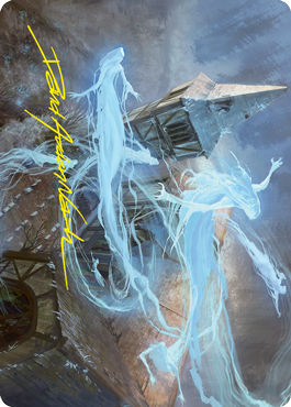 Hallowed Haunting Art Card (Gold-Stamped Signature) [Innistrad: Crimson Vow Art Series] MTG Single Magic: The Gathering | Red Claw Gaming