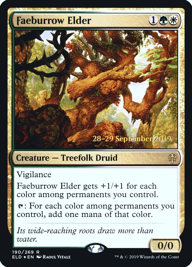 Faeburrow Elder [Throne of Eldraine Prerelease Promos] MTG Single Magic: The Gathering | Red Claw Gaming