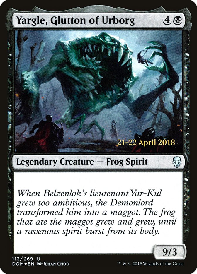 Yargle, Glutton of Urborg [Dominaria Prerelease Promos] MTG Single Magic: The Gathering | Red Claw Gaming