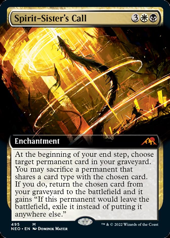 Spirit-Sister's Call (Extended Art) [Kamigawa: Neon Dynasty] MTG Single Magic: The Gathering    | Red Claw Gaming