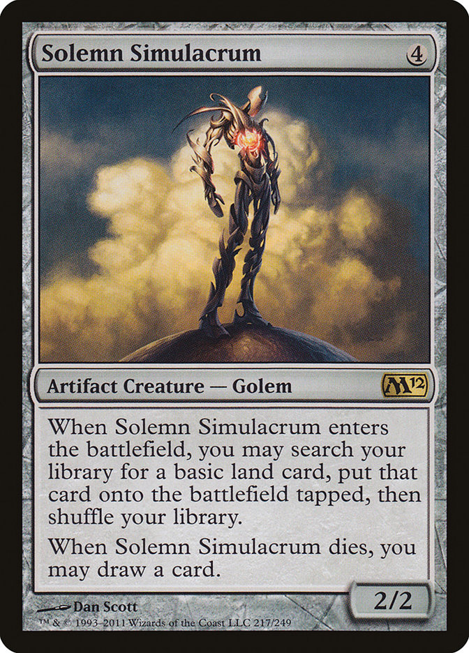 Solemn Simulacrum [Magic 2012] MTG Single Magic: The Gathering | Red Claw Gaming