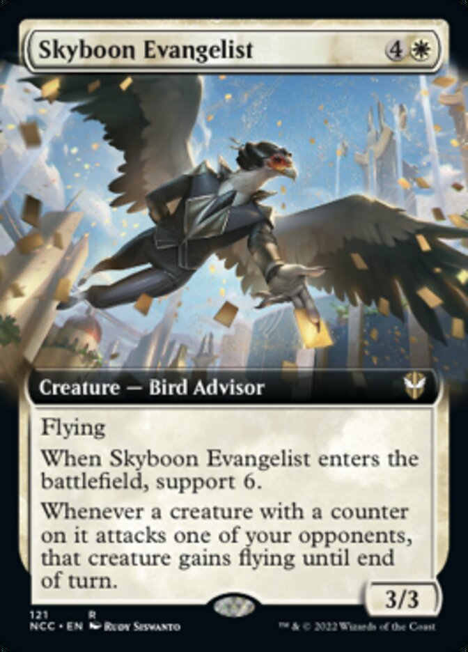 Skyboon Evangelist (Extended Art) [Streets of New Capenna Commander] MTG Single Magic: The Gathering | Red Claw Gaming