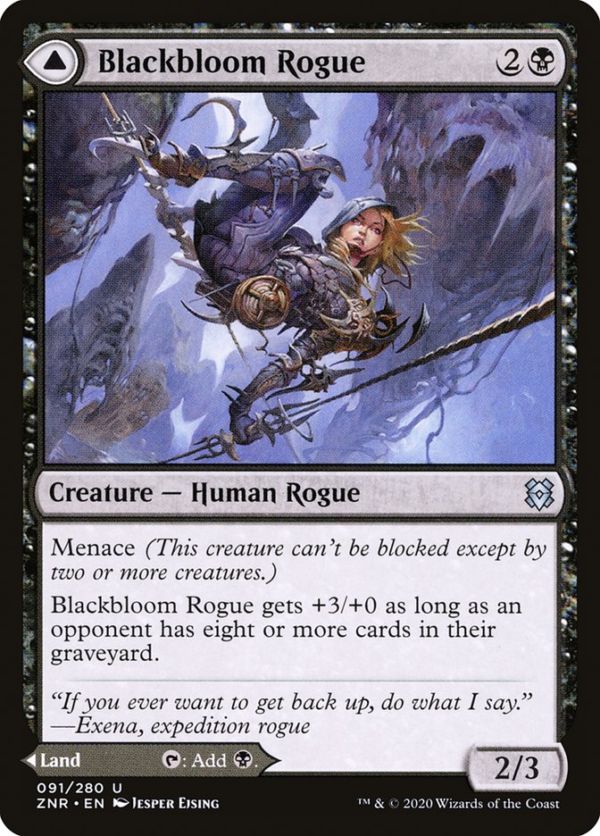 Blackbloom Rogue // Blackbloom Bog [Zendikar Rising] MTG Single Magic: The Gathering | Red Claw Gaming