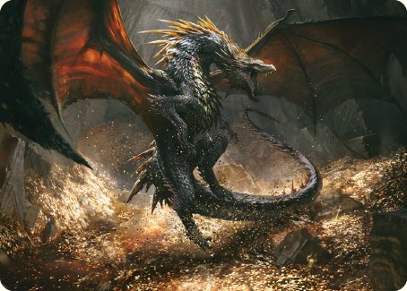 Cavern-Hoard Dragon Art Card [The Lord of the Rings: Tales of Middle-earth Art Series] MTG Single Magic: The Gathering | Red Claw Gaming