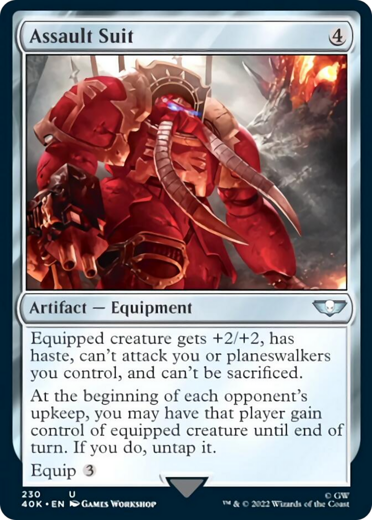 Assault Suit (Surge Foil) [Warhammer 40,000] MTG Single Magic: The Gathering | Red Claw Gaming