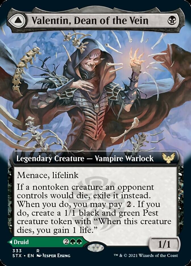 Valentin, Dean of the Vein // Lisette, Dean of the Root (Extended Art) [Strixhaven: School of Mages] MTG Single Magic: The Gathering | Red Claw Gaming