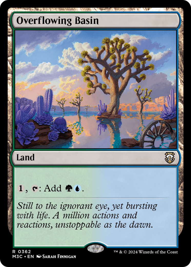 Overflowing Basin (Ripple Foil) [Modern Horizons 3 Commander] MTG Single Magic: The Gathering | Red Claw Gaming