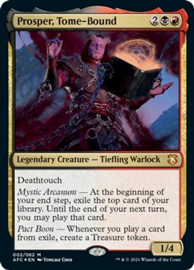 Prosper, Tome-Bound (Display Commander) [Dungeons & Dragons: Adventures in the Forgotten Realms Commander] MTG Single Magic: The Gathering | Red Claw Gaming