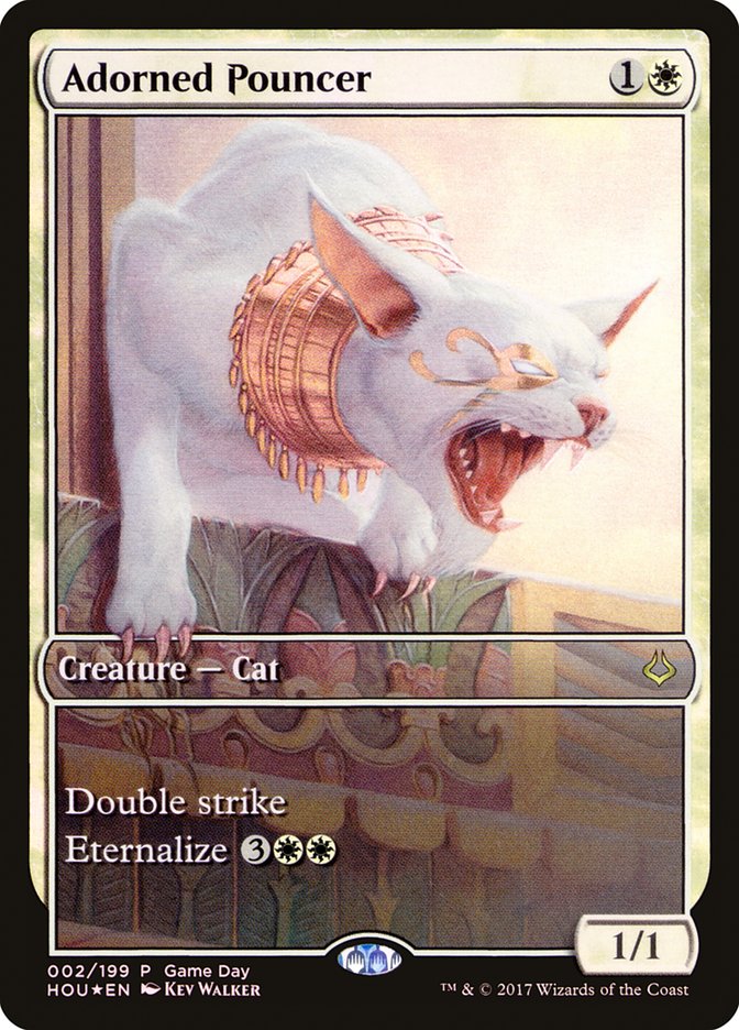 Adorned Pouncer (Game Day) (Full Art) [Hour of Devastation Promos] MTG Single Magic: The Gathering | Red Claw Gaming
