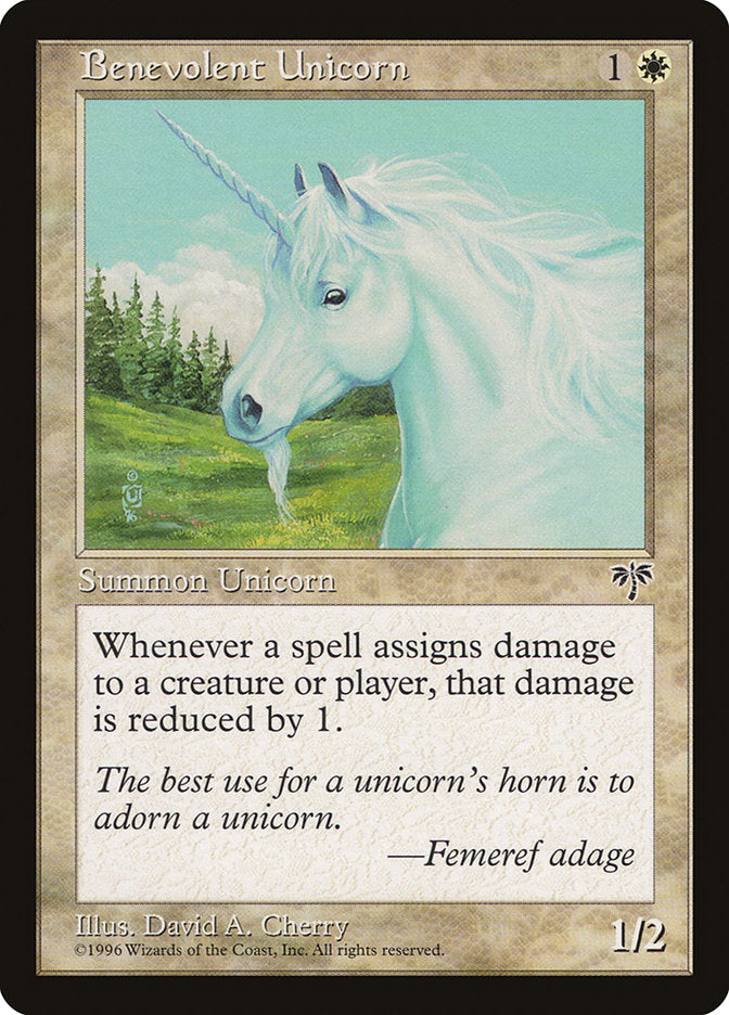 Benevolent Unicorn [Mirage] MTG Single Magic: The Gathering | Red Claw Gaming