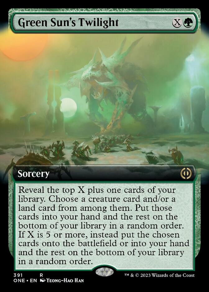 Green Sun's Twilight (Extended Art) [Phyrexia: All Will Be One] MTG Single Magic: The Gathering | Red Claw Gaming