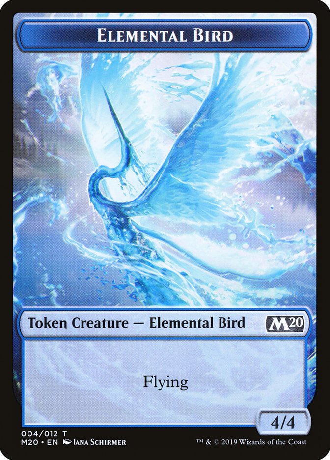 Elemental Bird Token [Core Set 2020 Tokens] MTG Single Magic: The Gathering | Red Claw Gaming