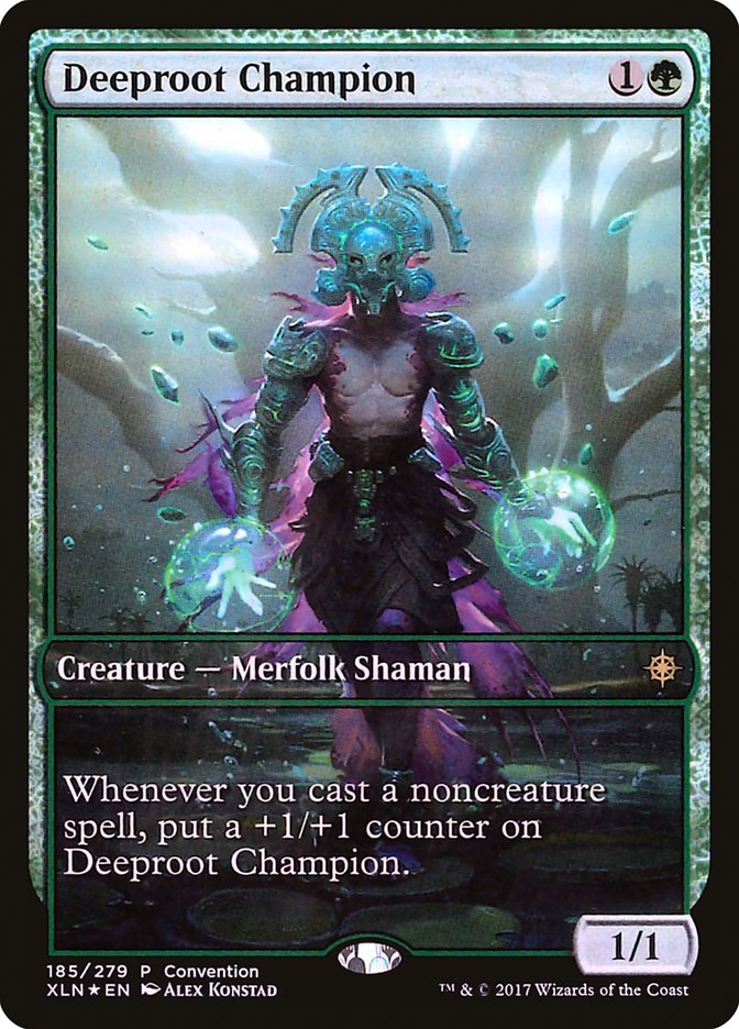 Deeproot Champion (Convention) (Full Art) [Ixalan Promos] MTG Single Magic: The Gathering | Red Claw Gaming