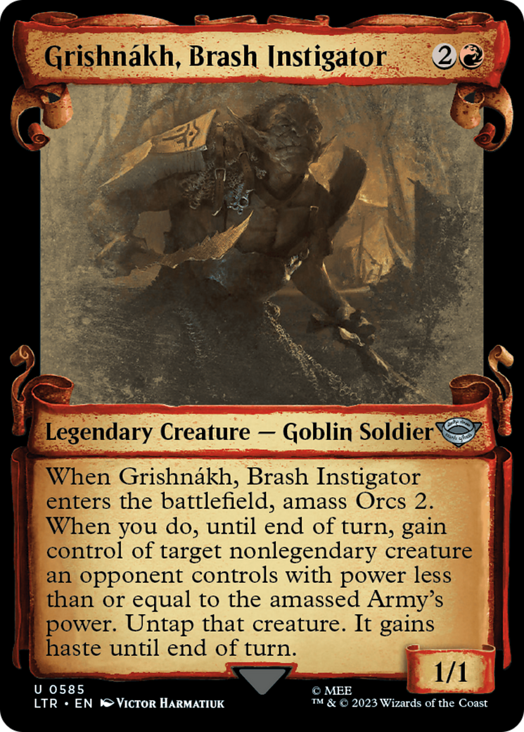 Grishnakh, Brash Instigator [The Lord of the Rings: Tales of Middle-Earth Showcase Scrolls] MTG Single Magic: The Gathering | Red Claw Gaming