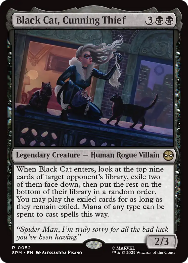 Black Cat, Cunning Thief [Marvel's Spider-Man] MTG Single Magic: The Gathering | Red Claw Gaming