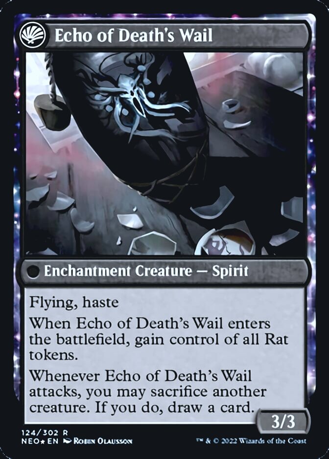 Tribute to Horobi // Echo of Death's Wail [Kamigawa: Neon Dynasty Prerelease Promos] MTG Single Magic: The Gathering | Red Claw Gaming