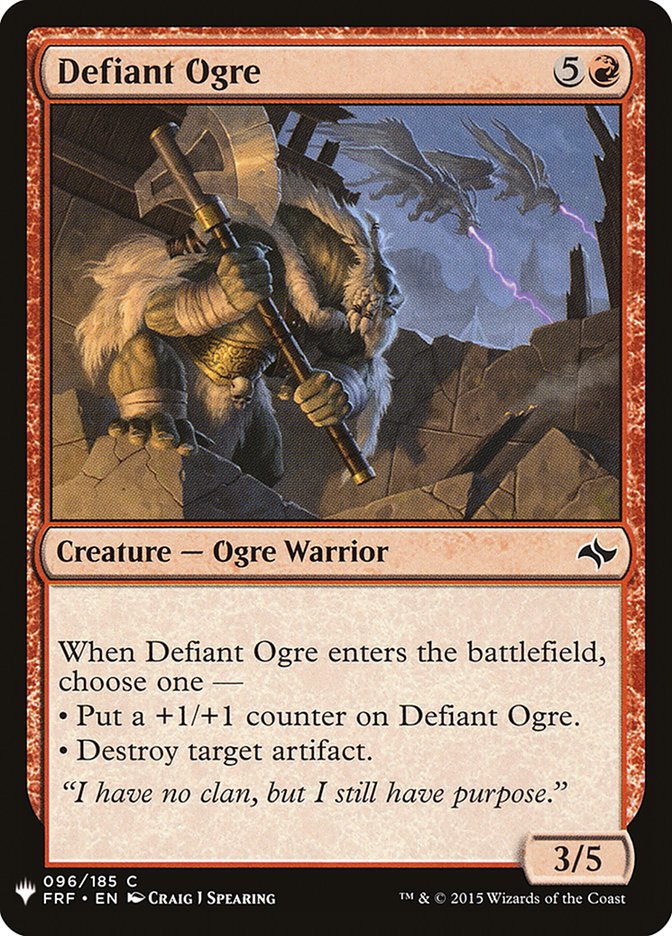 Defiant Ogre [Mystery Booster] MTG Single Magic: The Gathering    | Red Claw Gaming