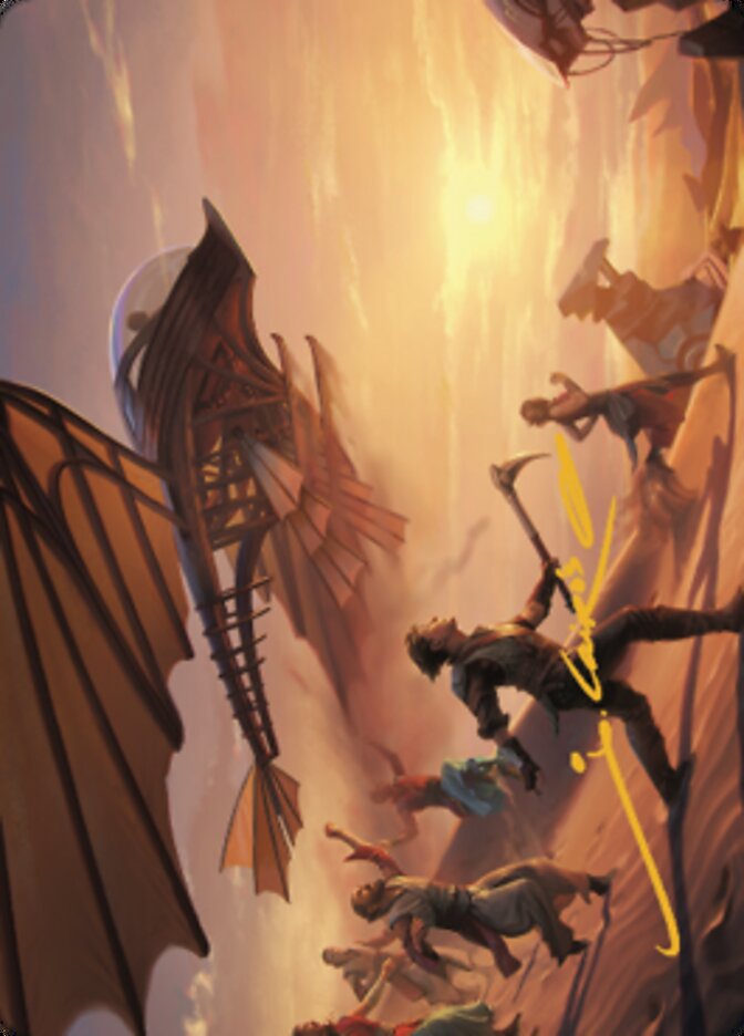 Take Flight Art Card (Gold-Stamped Signature) [The Brothers' War Art Series] MTG Single Magic: The Gathering | Red Claw Gaming
