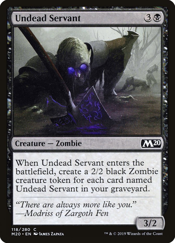Undead Servant [Core Set 2020] MTG Single Magic: The Gathering | Red Claw Gaming