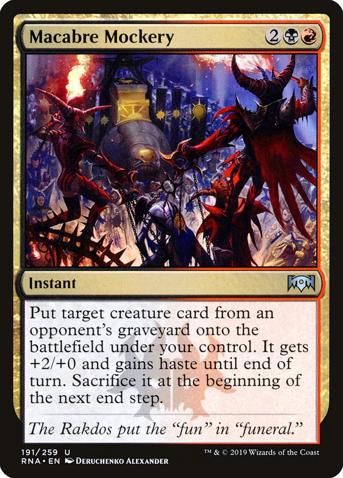 Macabre Mockery [Ravnica Allegiance] MTG Single Magic: The Gathering | Red Claw Gaming