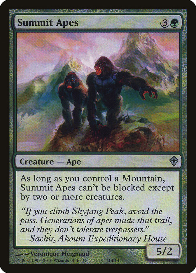 Summit Apes [Worldwake] MTG Single Magic: The Gathering | Red Claw Gaming