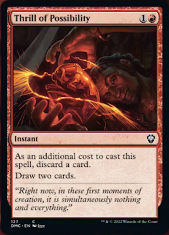 Thrill of Possibility [Dominaria United Commander] MTG Single Magic: The Gathering | Red Claw Gaming