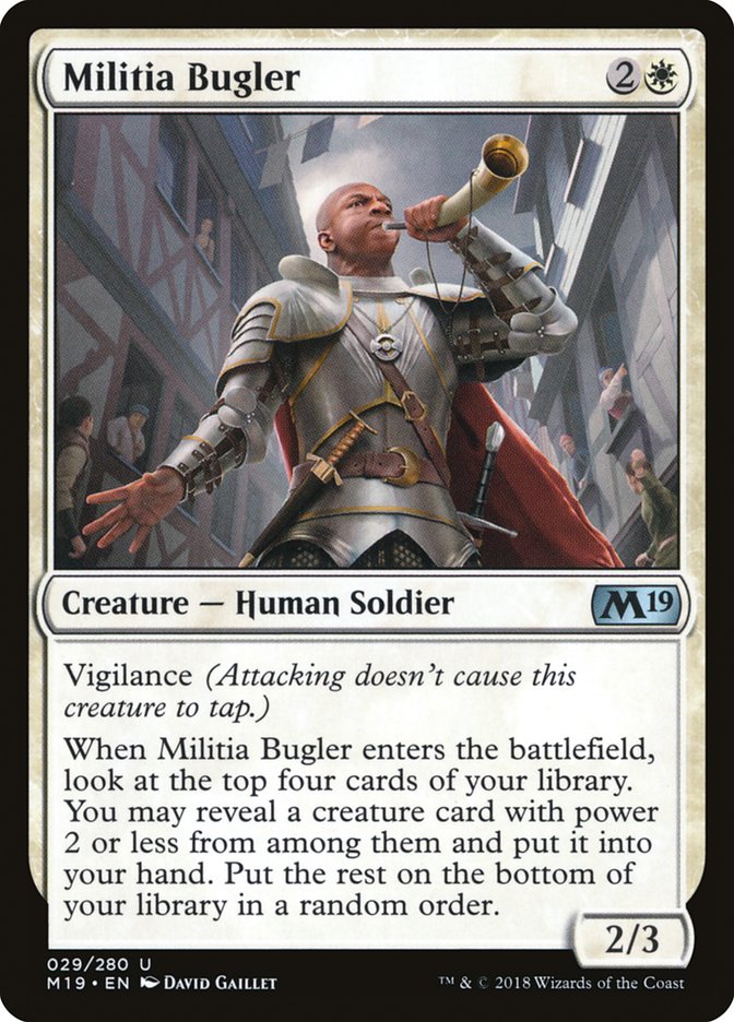 Militia Bugler [Core Set 2019] MTG Single Magic: The Gathering | Red Claw Gaming
