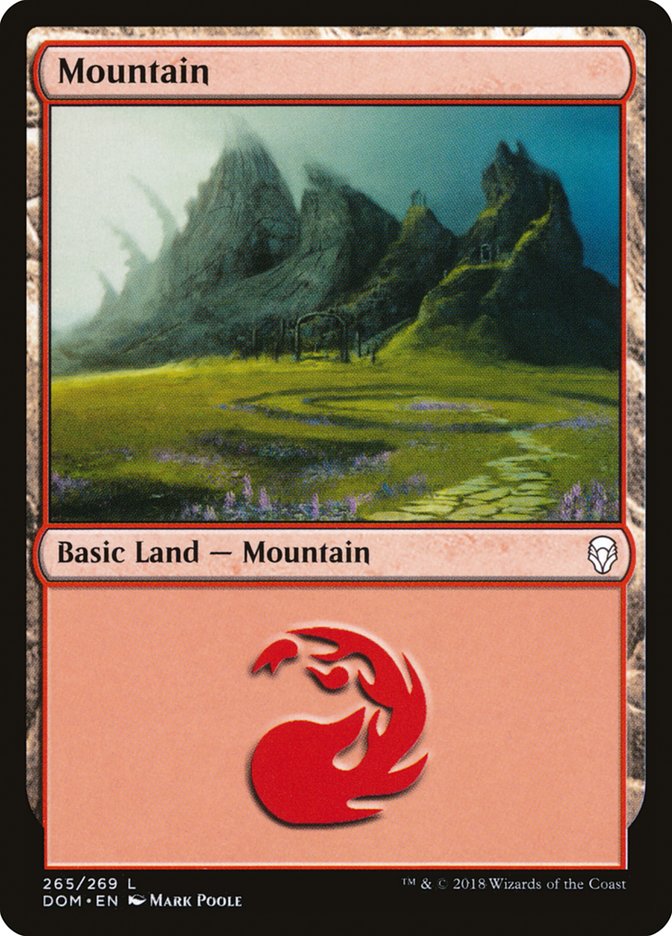 Mountain (265) [Dominaria] MTG Single Magic: The Gathering | Red Claw Gaming