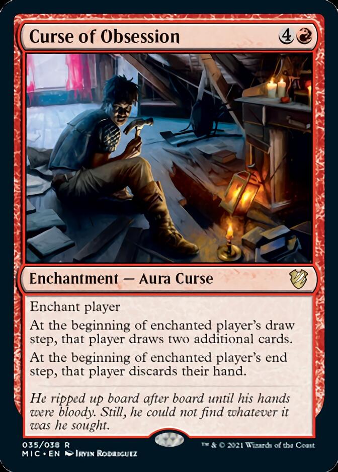 Curse of Obsession [Innistrad: Midnight Hunt Commander] MTG Single Magic: The Gathering | Red Claw Gaming