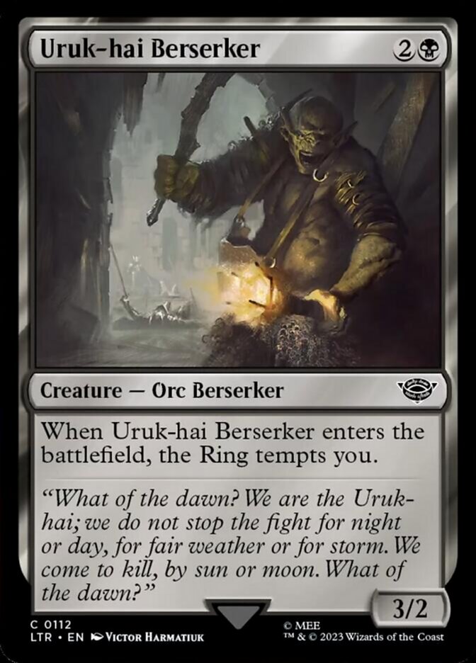 Uruk-hai Berserker [The Lord of the Rings: Tales of Middle-Earth] MTG Single Magic: The Gathering | Red Claw Gaming