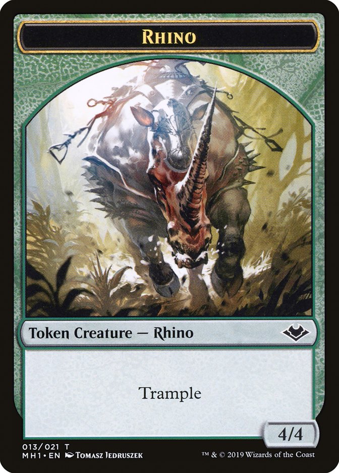 Shapeshifter (001) // Rhino (013) Double-Sided Token [Modern Horizons Tokens] MTG Single Magic: The Gathering    | Red Claw Gaming