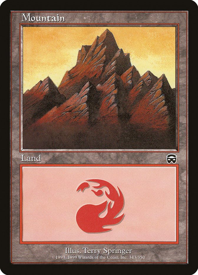 Mountain (343) [Mercadian Masques] MTG Single Magic: The Gathering | Red Claw Gaming